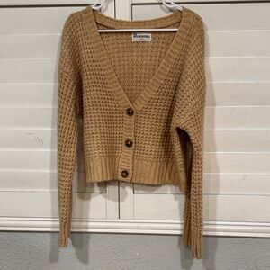 No Boundaries Women's Brown Cardigan Sweater